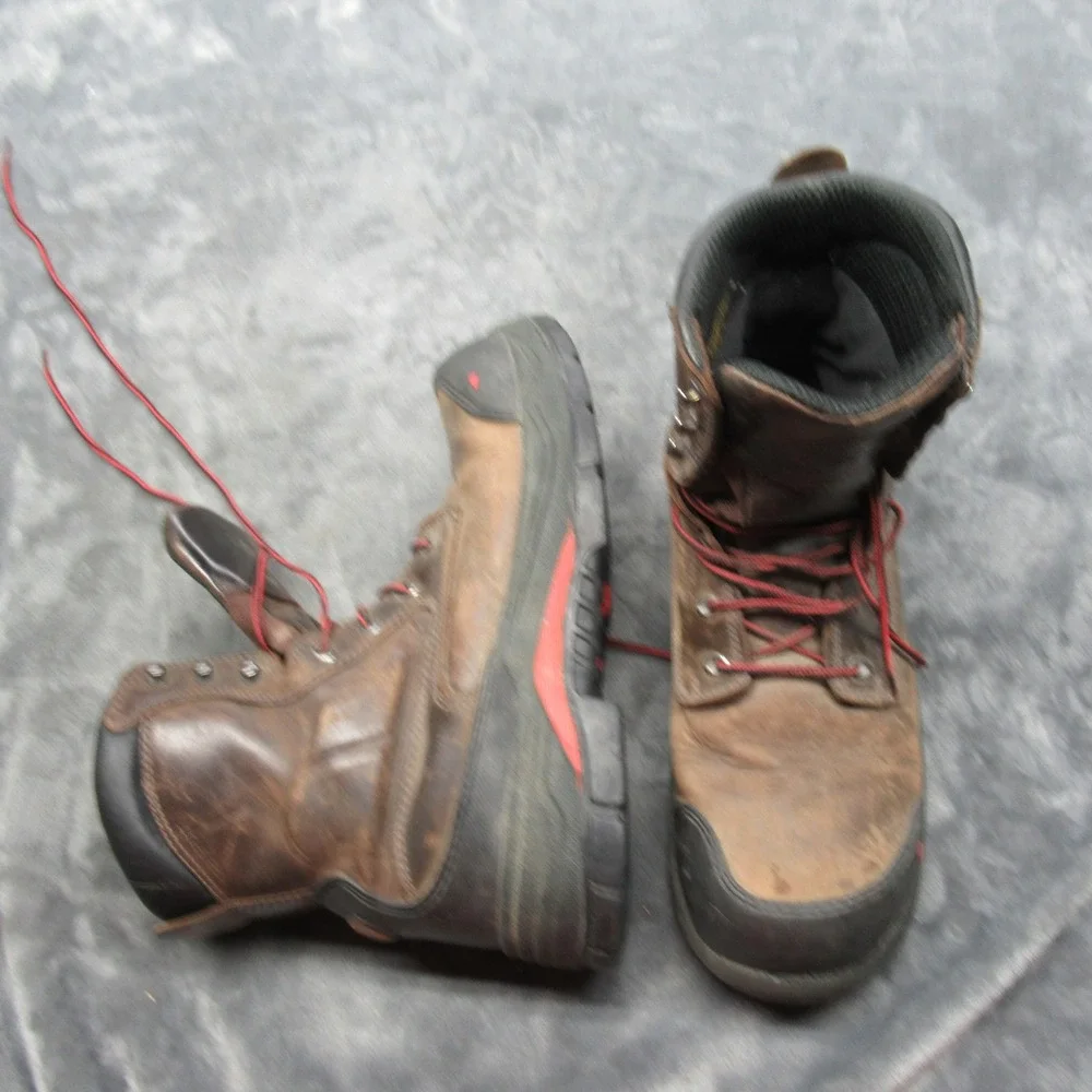 Red Wing Mens‎ Boots 11 D Brown Safety Toe Work Lace Up Traction Tred Lite 3522